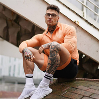 Męska koszulka z długim rękawem kamuflaż Fitness koszulka wiosenna dopasowana koszula męska bluzka rozrywka kulturystyka z długim rękawem szybkoschnący Tee 4